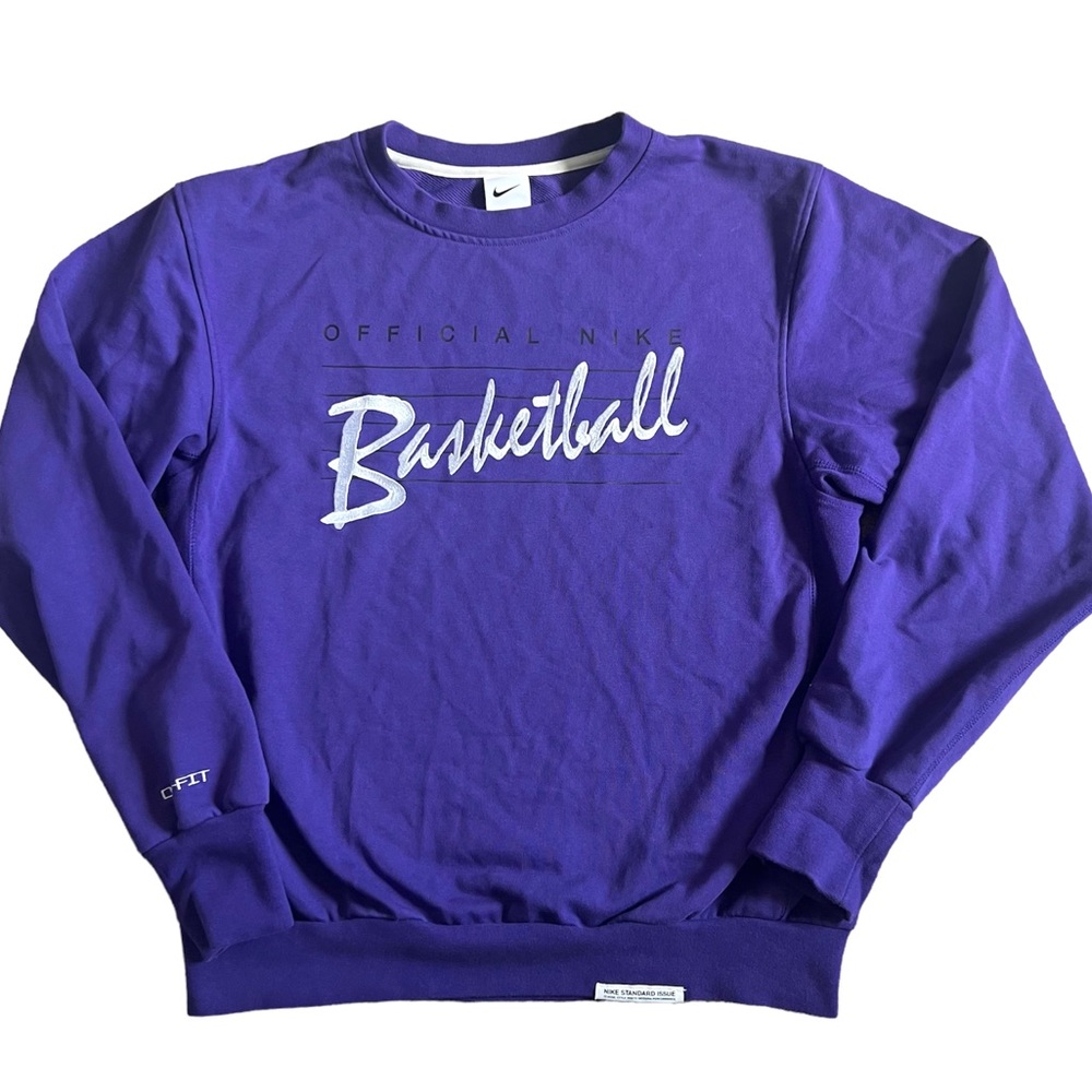 Nike Dri-FIT Standard Issue Official Basketball Sweatshirt Sz S Retro Embroidery - Picture 1 of 13